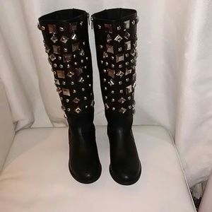 Stylish New Studded Tall Boots